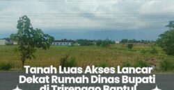 Tanah Dijual Jogja: Lahan Strategis Selatan Rumah Dinas Bupati di Trirenggo Bantul Yogyakarta