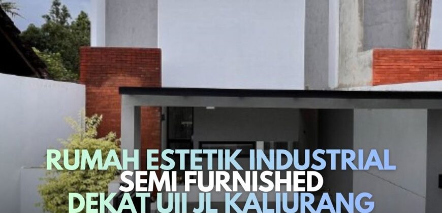 Rumah Dijual Jogja Estetik Industrial Modern Semi Furnished Jalan Kaliurang Km 13 Dekat UII di Ngaglik Sleman Yogyakarta