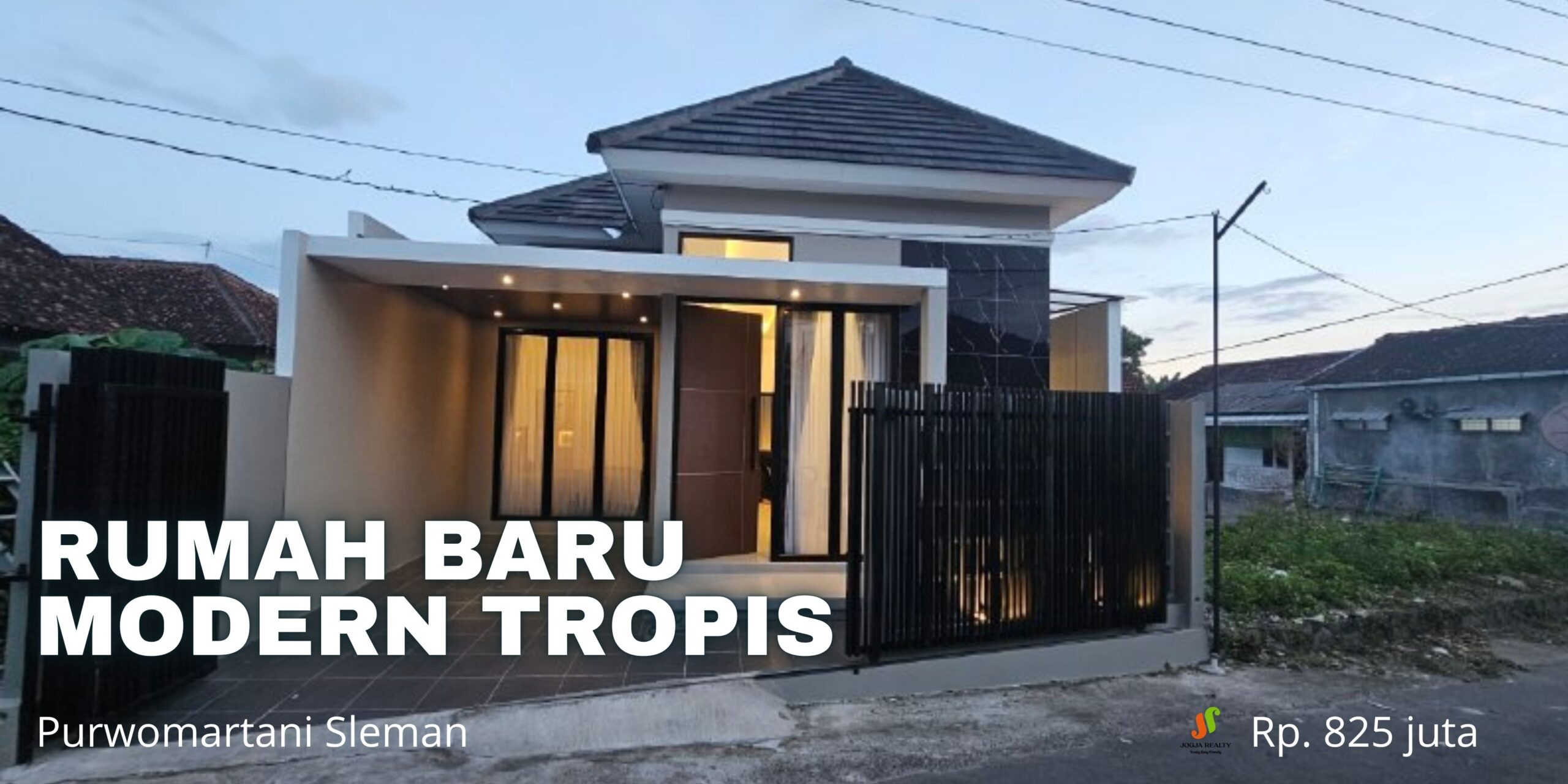 Rumah Dijual Jogja Baru Modern Tropis Furnished Dekat Sambisari dan Gerbang Tol Purwomartani Kalasan Sleman Yogyakarta