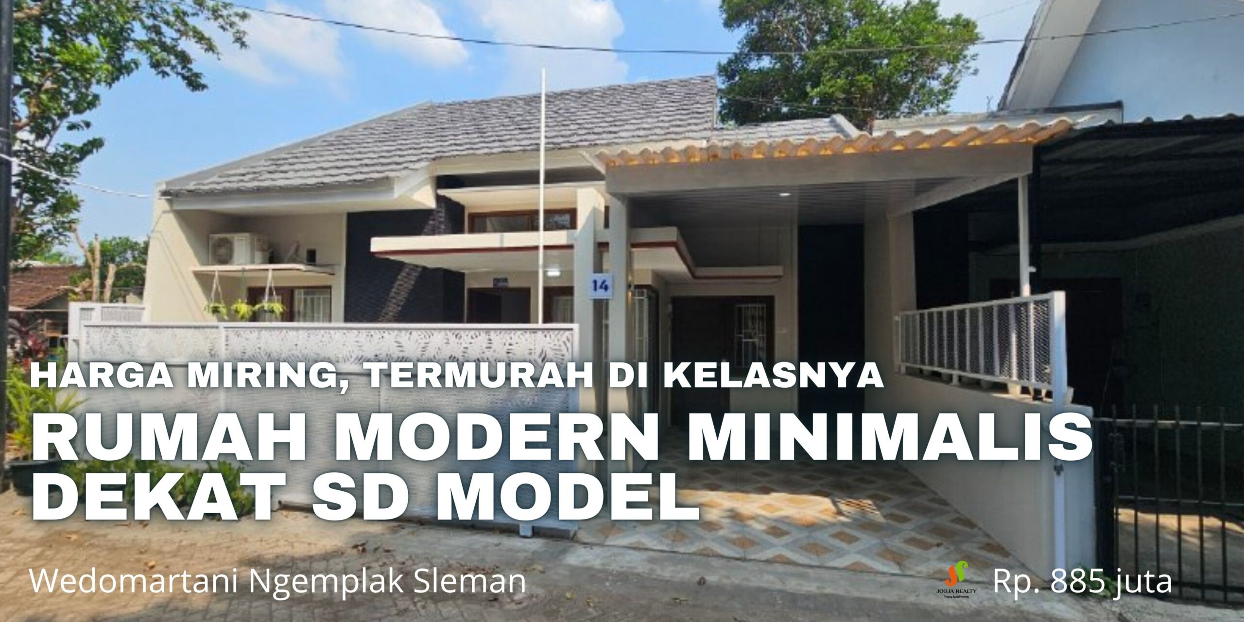 Rumah Dijual Jogja Modern Minimalis Harga Terjangkau Utara Stadion Maguwoharjo Dekat SD Model Wedomartani Ngemplak Sleman Yogyakarta