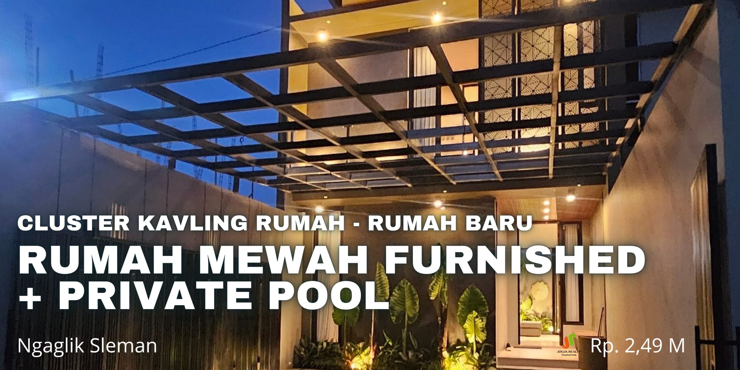 Rumah Mewah Jogja Furnished Private Pool Cluster Antara Jl Kaliurang – Jl Palagan Sardonoharjo Ngaglik Sleman