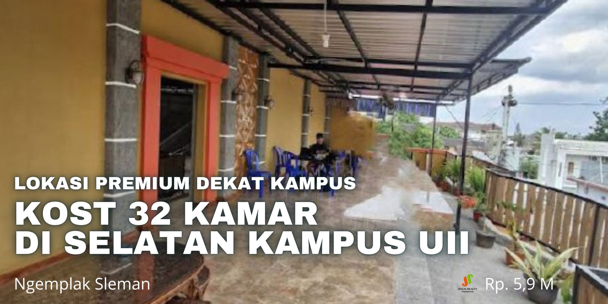 Rumah Kost Dijual Jogja Strategis 32 Kamar Area Selatan Kampus UII Jln Kaliurang Km 12 Ngemplak Sleman Yogyakarta