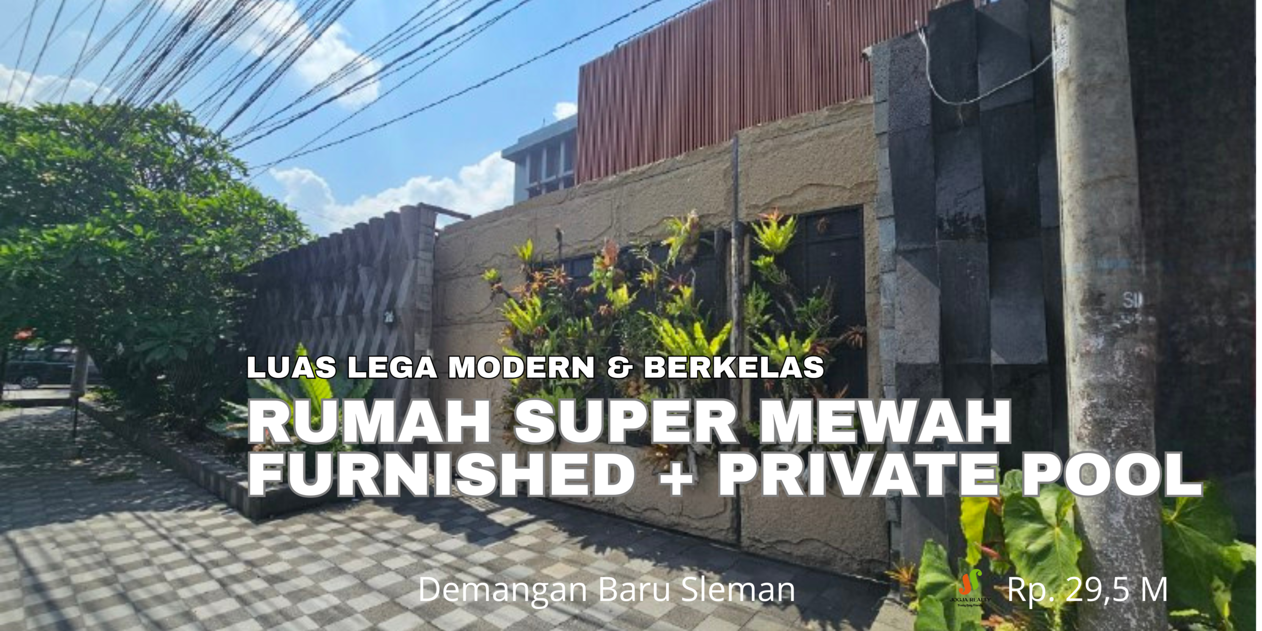 Rumah Mewah Jogja Modern Furnished Private Pool 29,5 M di Demangan Baru Caturtunggal Depok Sleman Yogyakarta