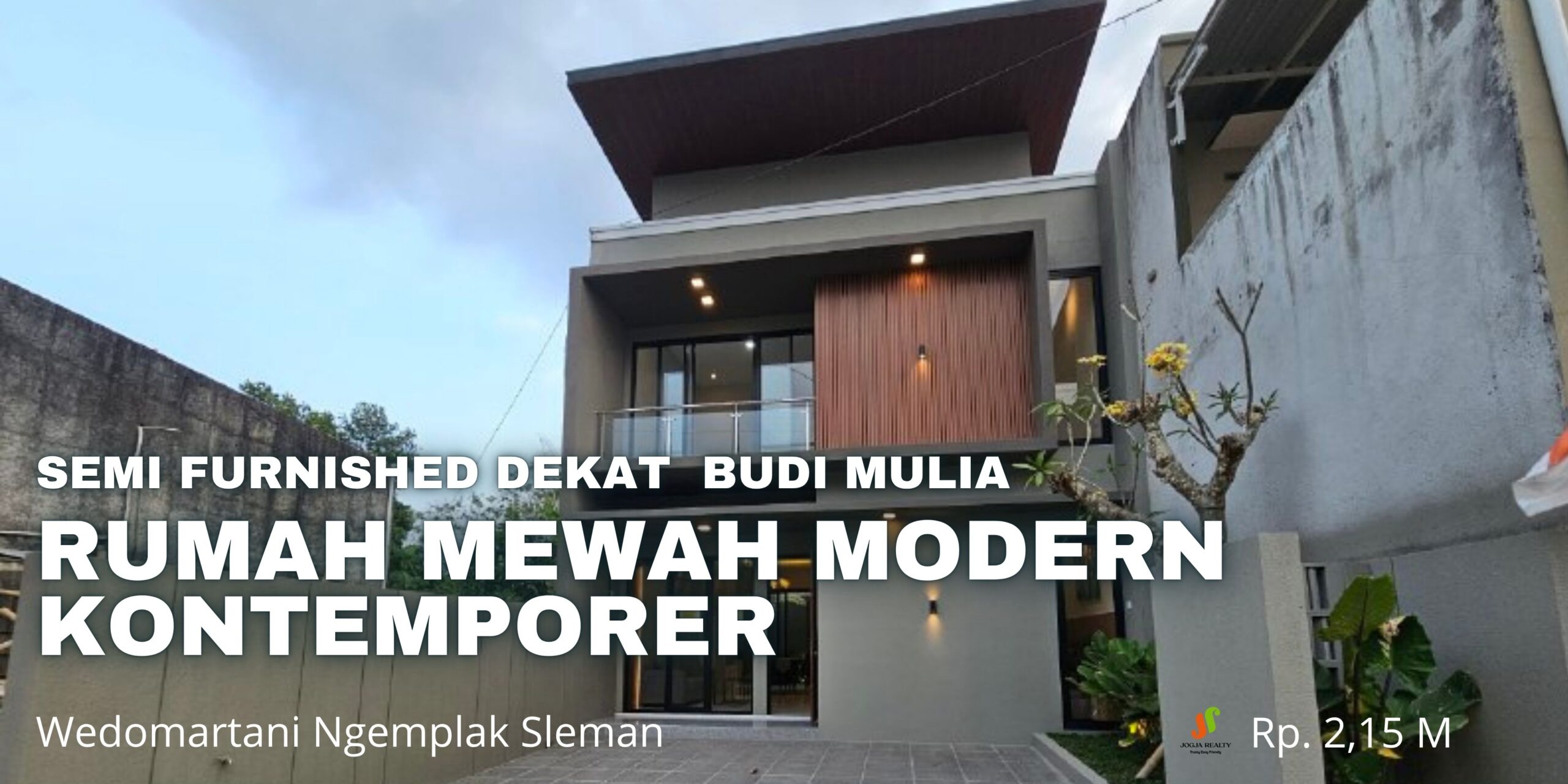 Rumah Mewah Dijual di Jogja Modern Kontemporer Semi Furnished SHM 2,15 M Wedomartani Ngemplak Sleman Yogyakarta
