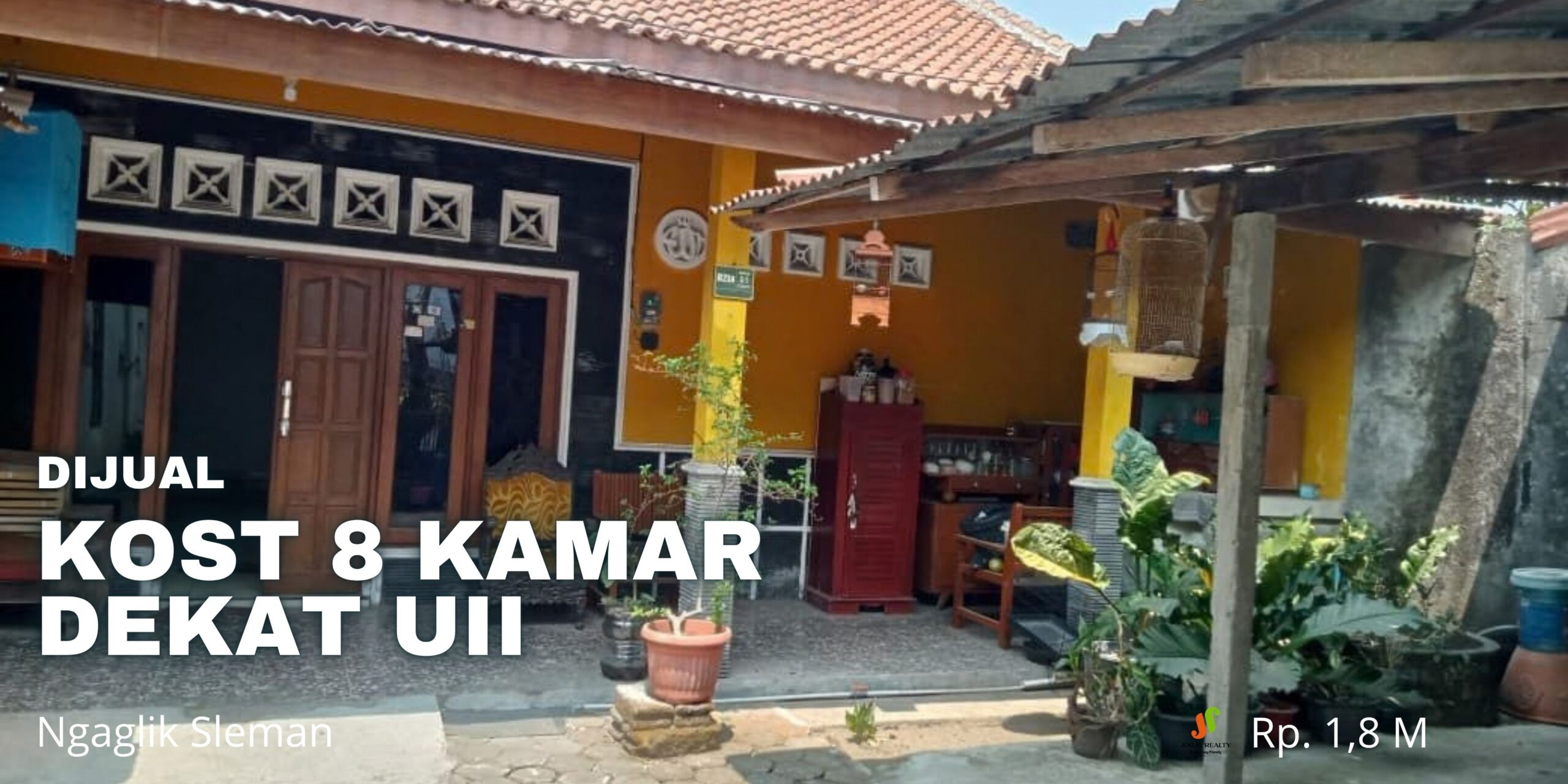 Kost Dijual Jogja Strategis 8 Kamar SHM 1,8 M Dekat UII Jalan Kaliurang km 14 Ngaglik Sleman Yogyakarta