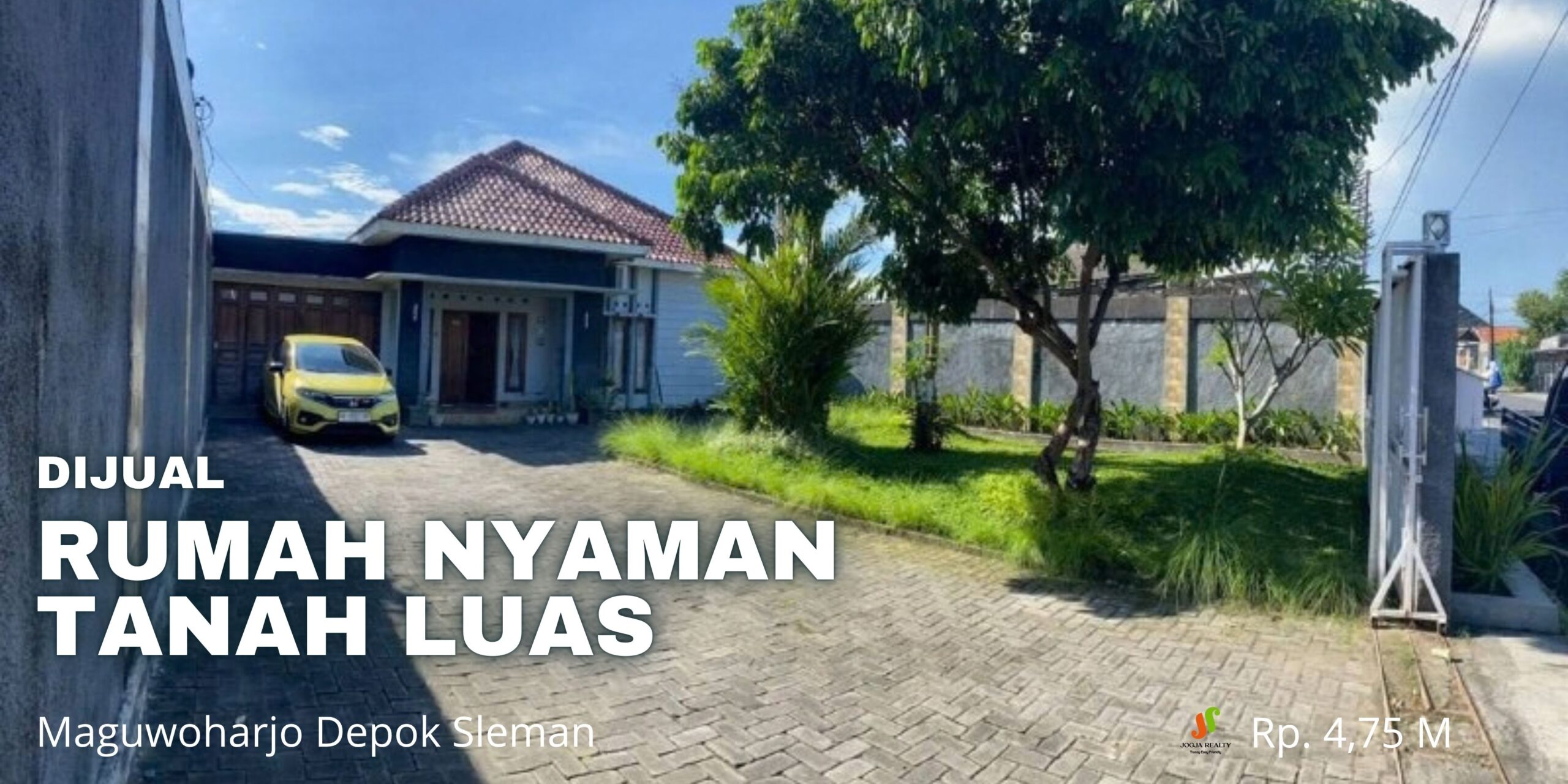 Rumah Dijual Jogja Nyaman Tanah Luas Mangku Jalan Aspal di Maguwoharjo Depok Sleman