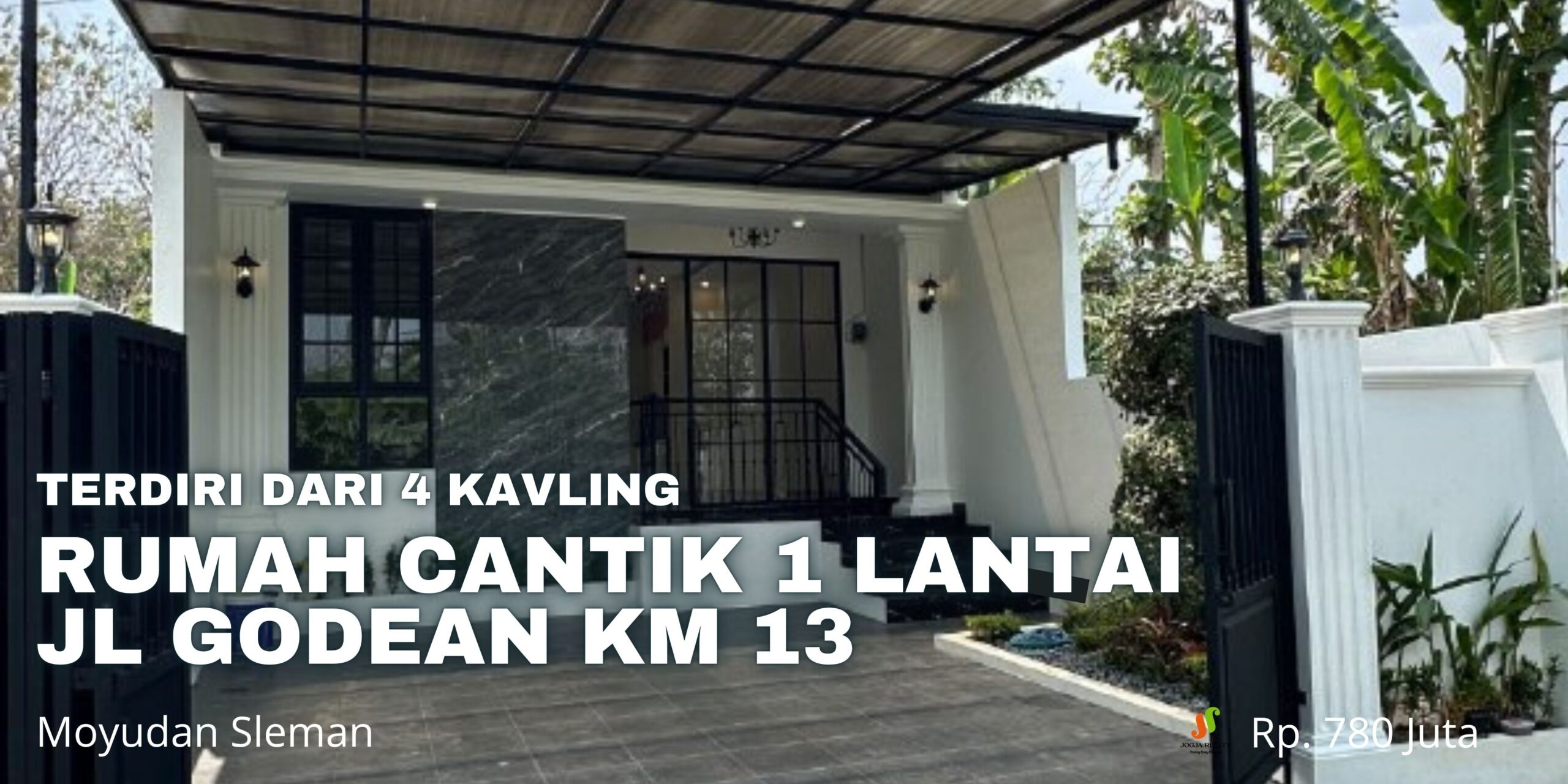 Dijual Rumah Jogja Cantik 1 Lantai Dekat Polda DIY Baru di Jalan Godean km 13 Moyudan Sleman Yogyakarta