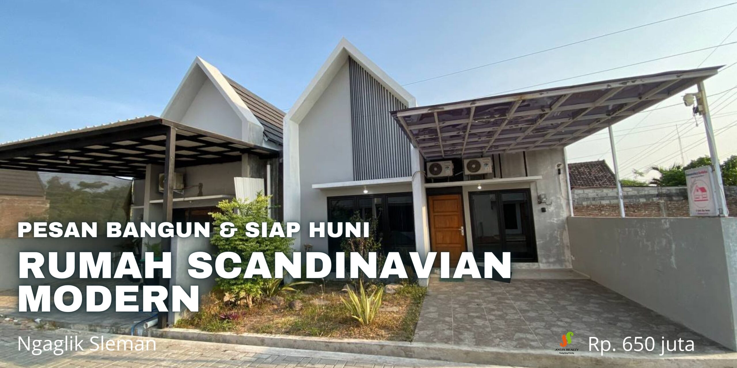 Rumah Jogja Baru Scandinavian Modern Murah Dalam Perumahan Dekat Kampus UII di Sinduharjo Ngaglik Sleman Yogyakarta