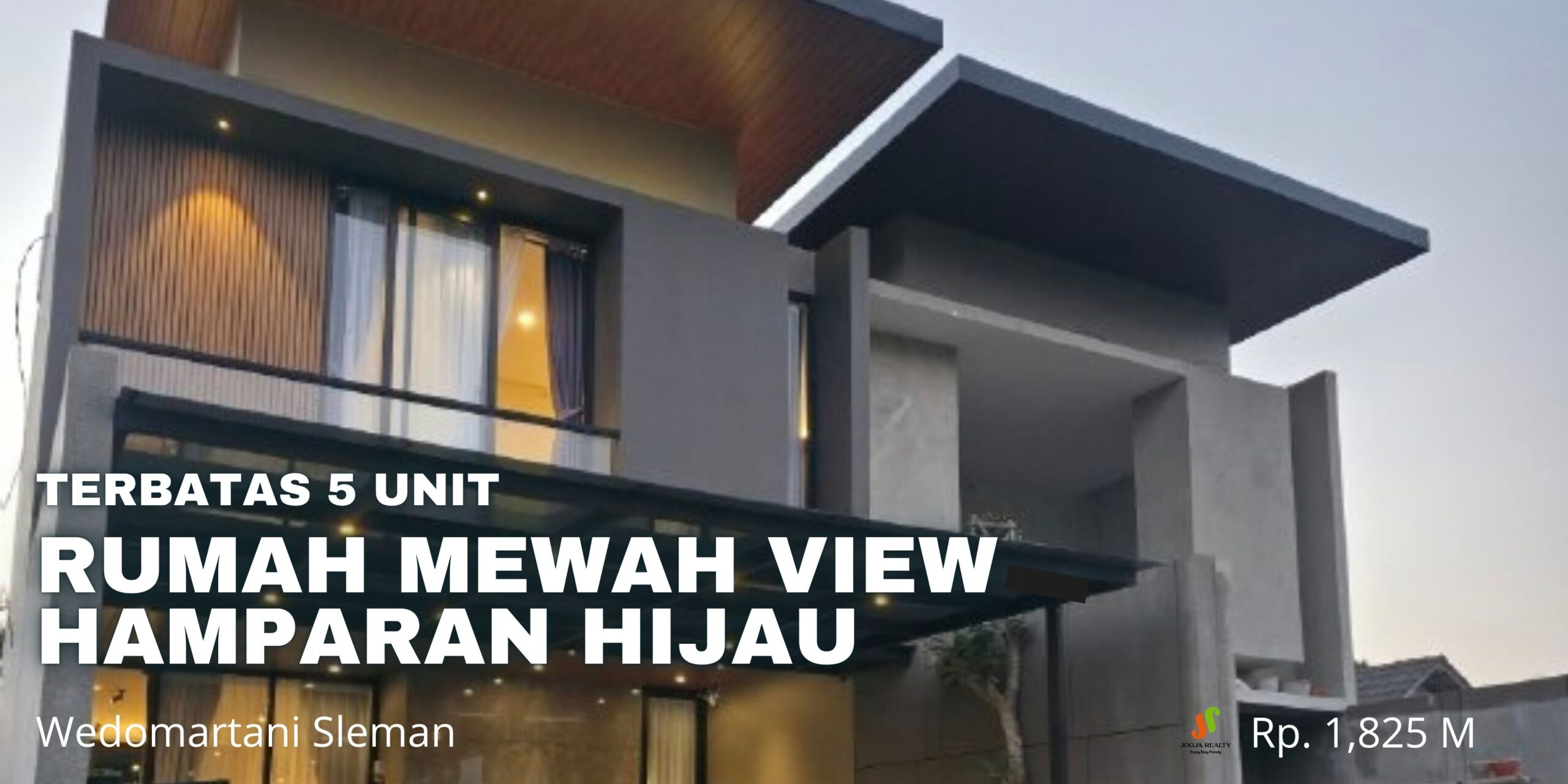 Rumah Mewah Jogja Modern Kontemporer Furnished SHM 1,75 M Halaman Luas Dekat Budi Mulia Dua Wedomartani Ngemplak Sleman